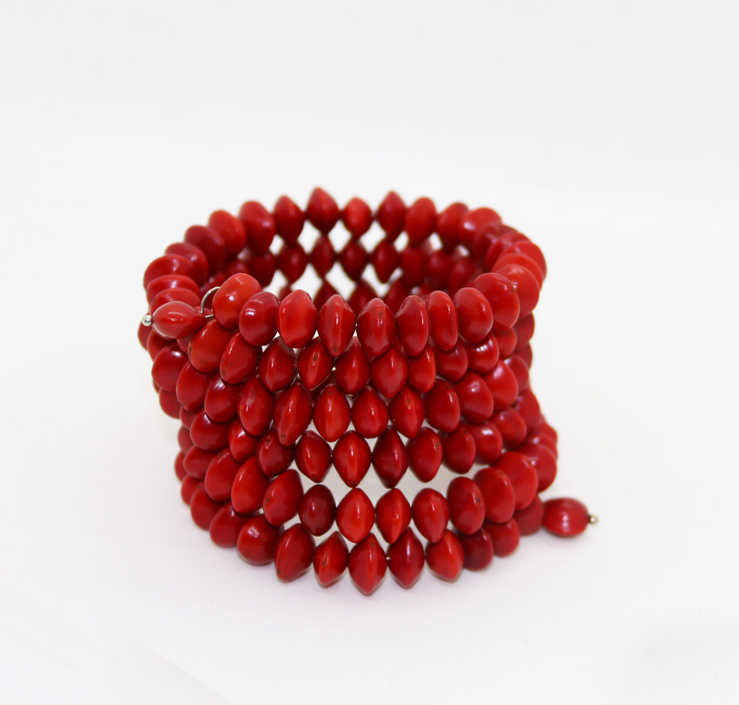 Red Bracelets Seeds bracelet Red Rondel bracelet natural seed jewelry