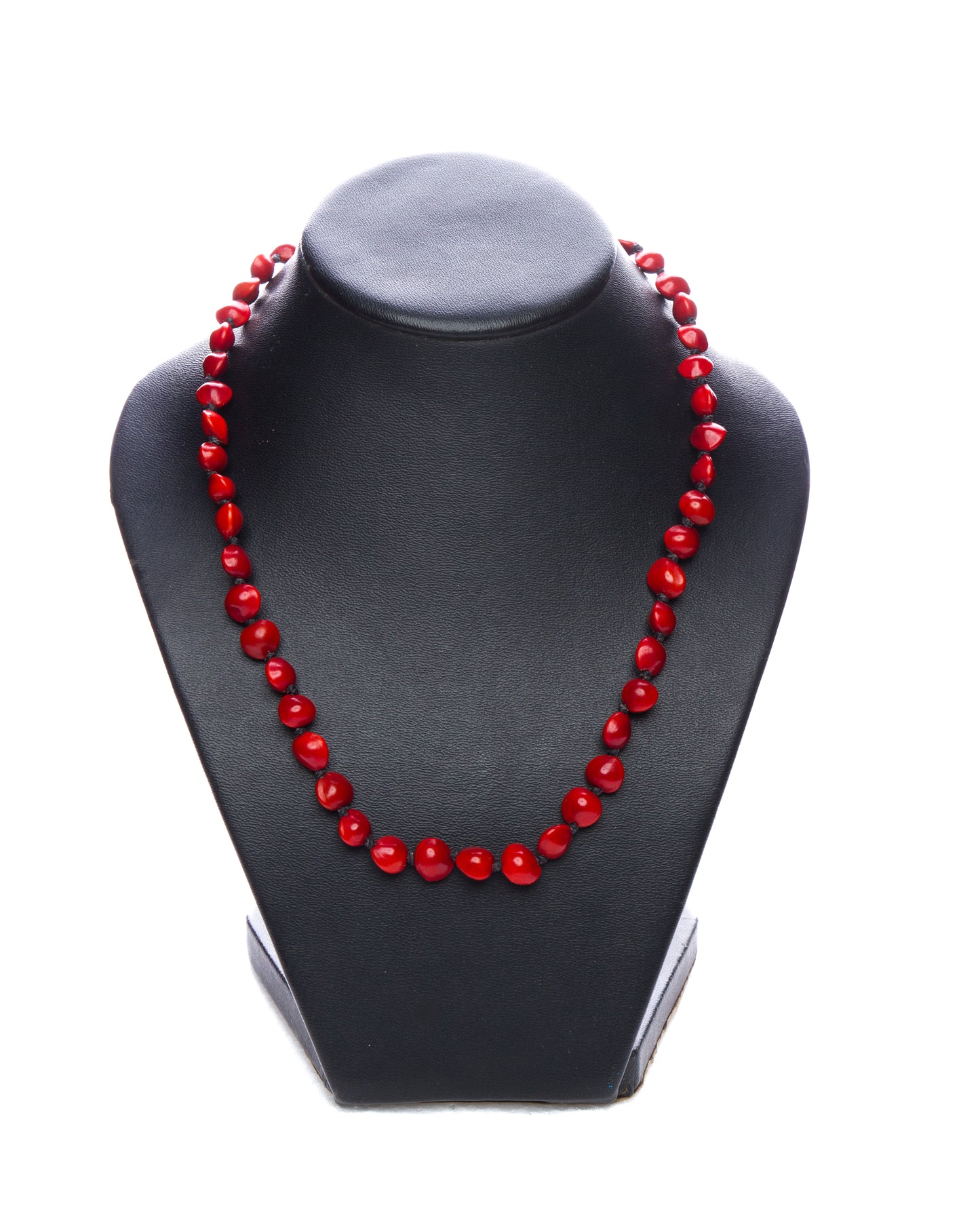 Red Seeds necklace Natural color Seeds Necklace Red Rondel Seeds Red Jewelry Handmade